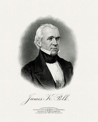 Engraving - President James K. Polk